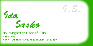 ida sasko business card
