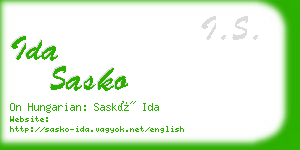 ida sasko business card